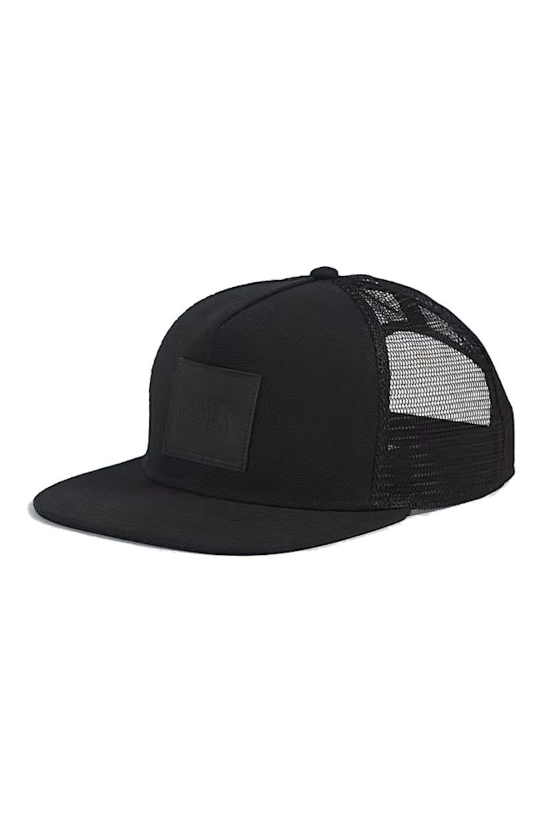 CZAPKA HALF DOME TRUCKER-TNF BLACK-LEATHER PATCH