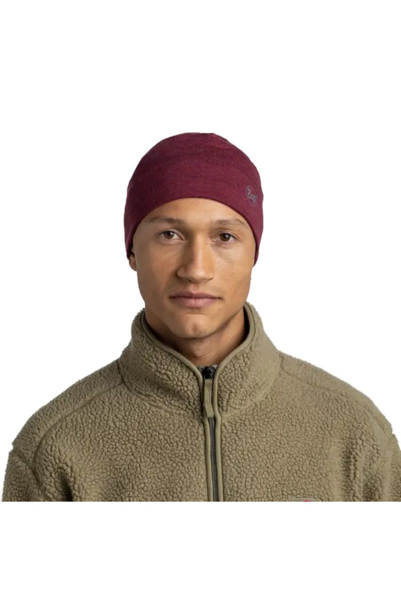 CZAPKA MERINO MIDWEIGHT BEANIE-MELANGE TIBETAN RED