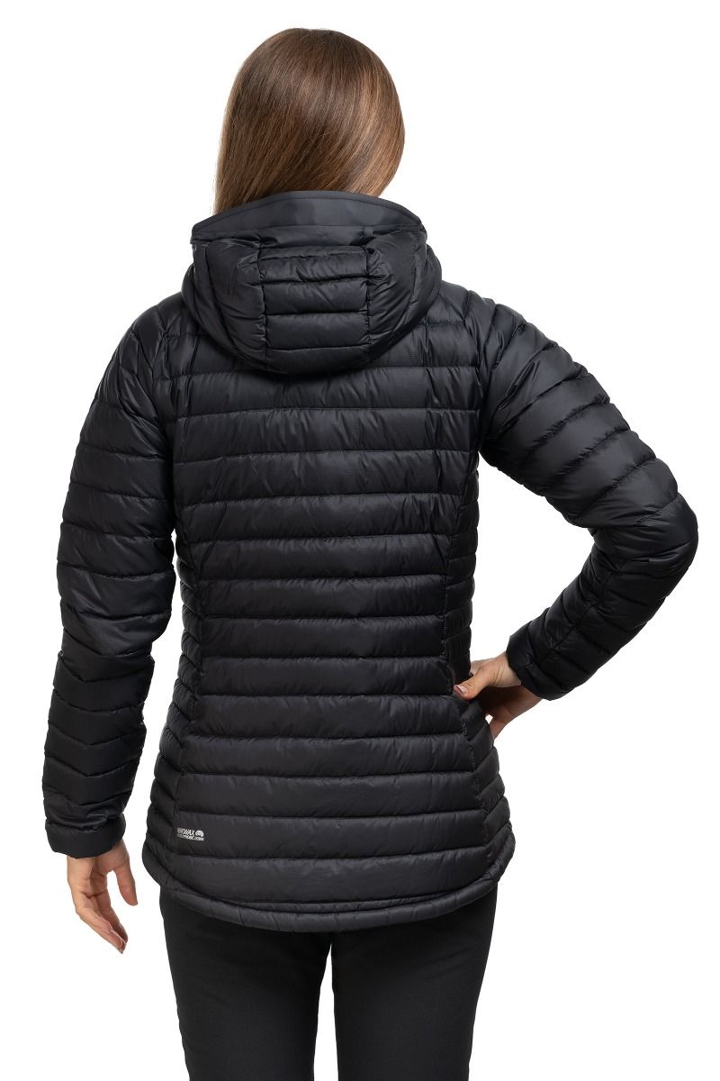 KURTKA MICROLIGHT ALPINE LONG WOMEN-BLACK