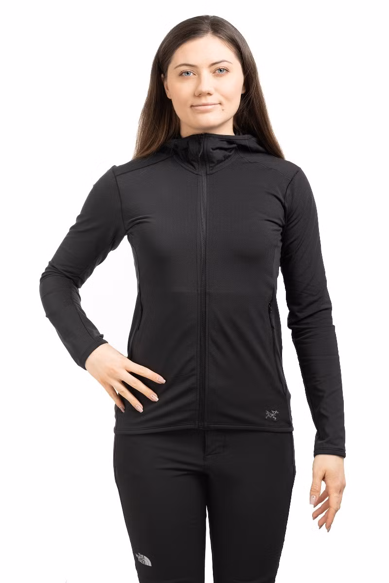 BLUZA KYANITE LT HOODY WOMEN-BLACK