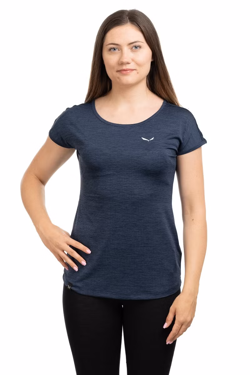 KOSZULKA PUEZ MELANGE DRY SS TEE WOMEN-NAVY BLAZER MELANGE