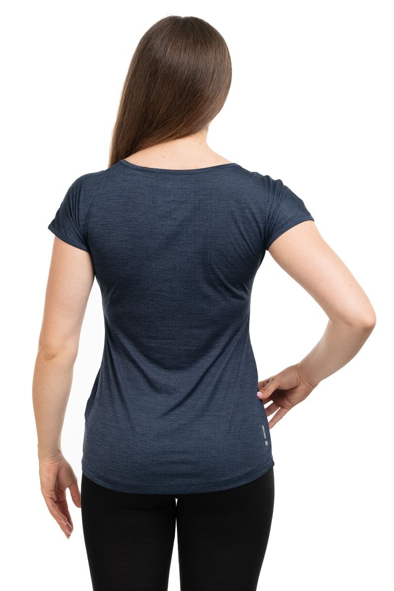 KOSZULKA PUEZ MELANGE DRY SS TEE WOMEN-NAVY BLAZER MELANGE
