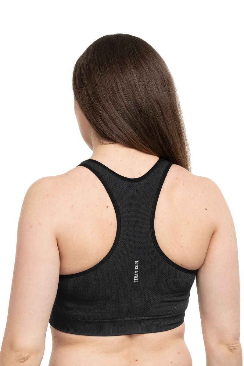 TOP SEAMLESS MEDIUM CERAMICOOL-BLACK MELANGE