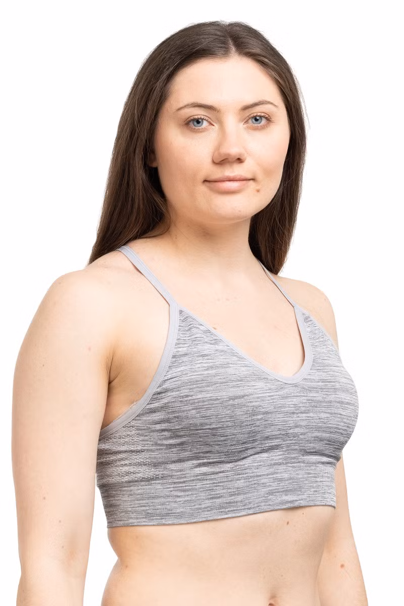 TOP PADDED SEAMLESS SOFT 2.0-LIGHT GREY MELANGE