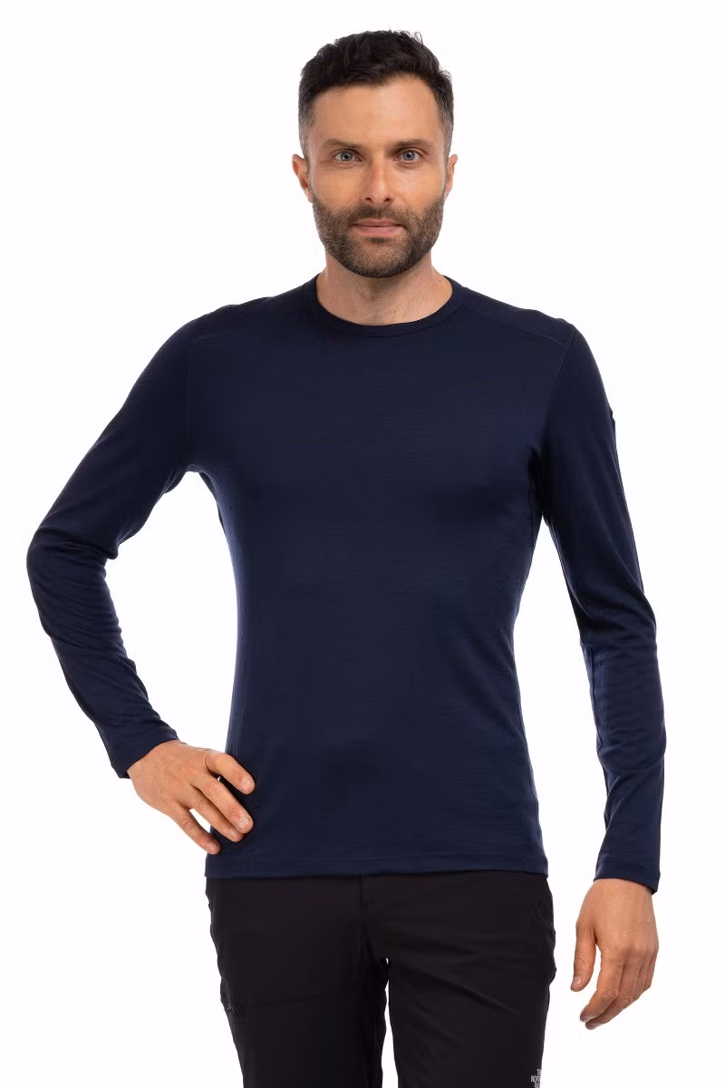 KOSZULKA 200 OASIS LS CREWE-MIDNIGHT NAVY