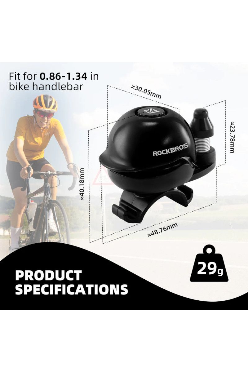 DZWONEK ROWEROWY HAT 7171000100-BLACK
