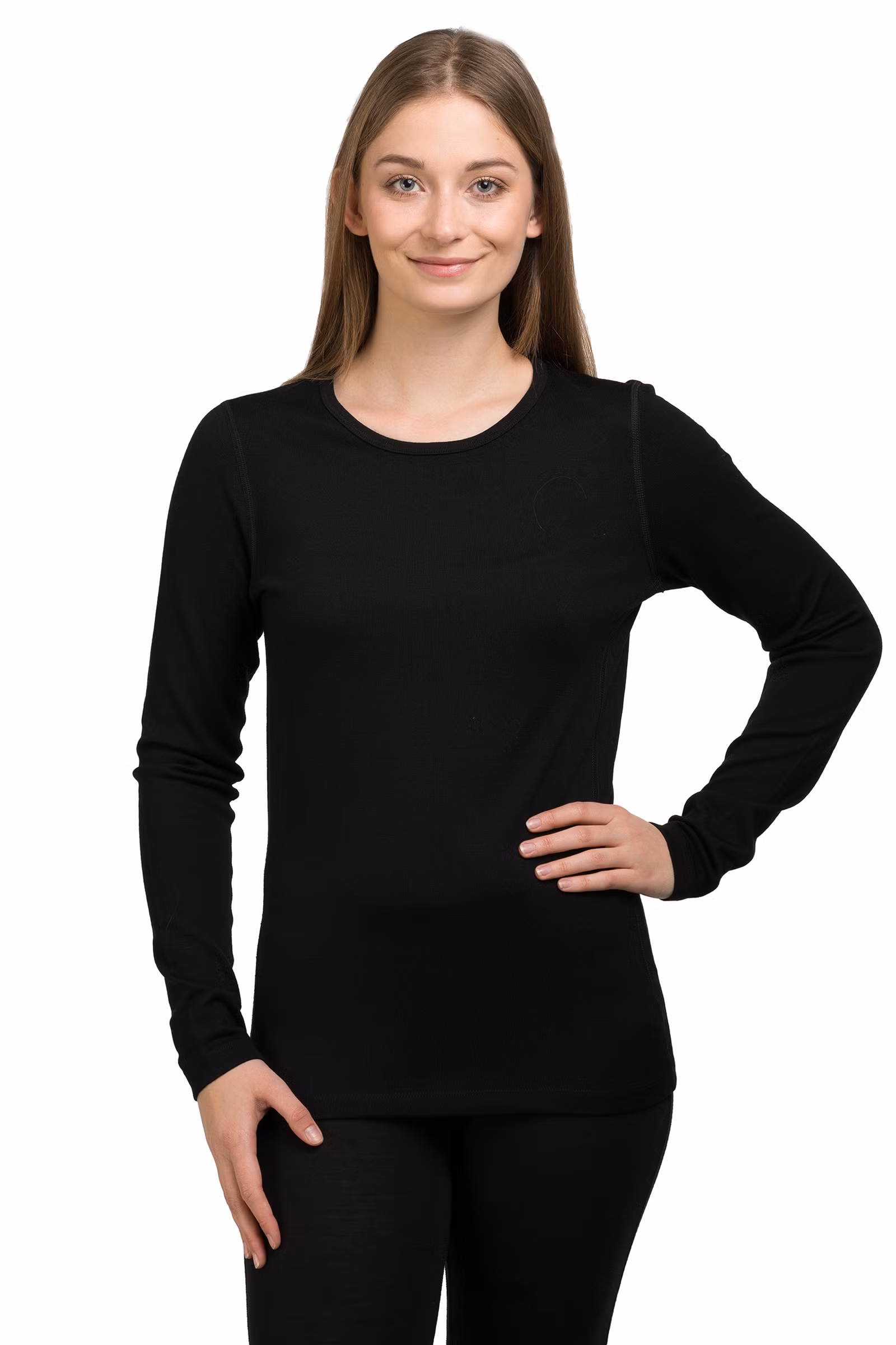 KOSZULKA 260 TECH LS CREWE WOMEN-BLACK