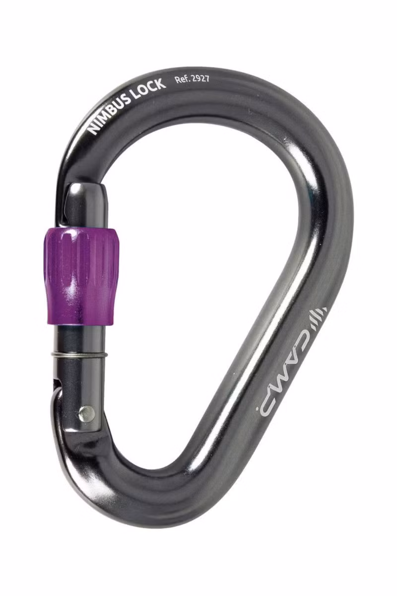 KARABINEK NIMBUS LOCK-GUN METAL-FUCHSIA