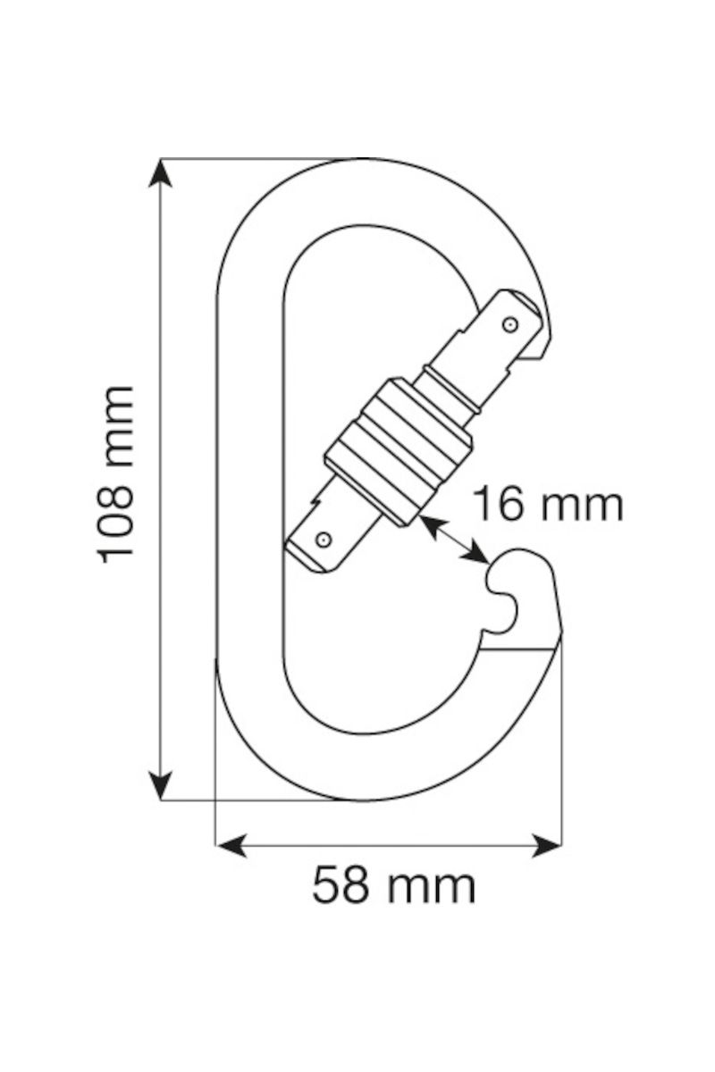 KARABINEK OVAL STANDARD LOCK 981E