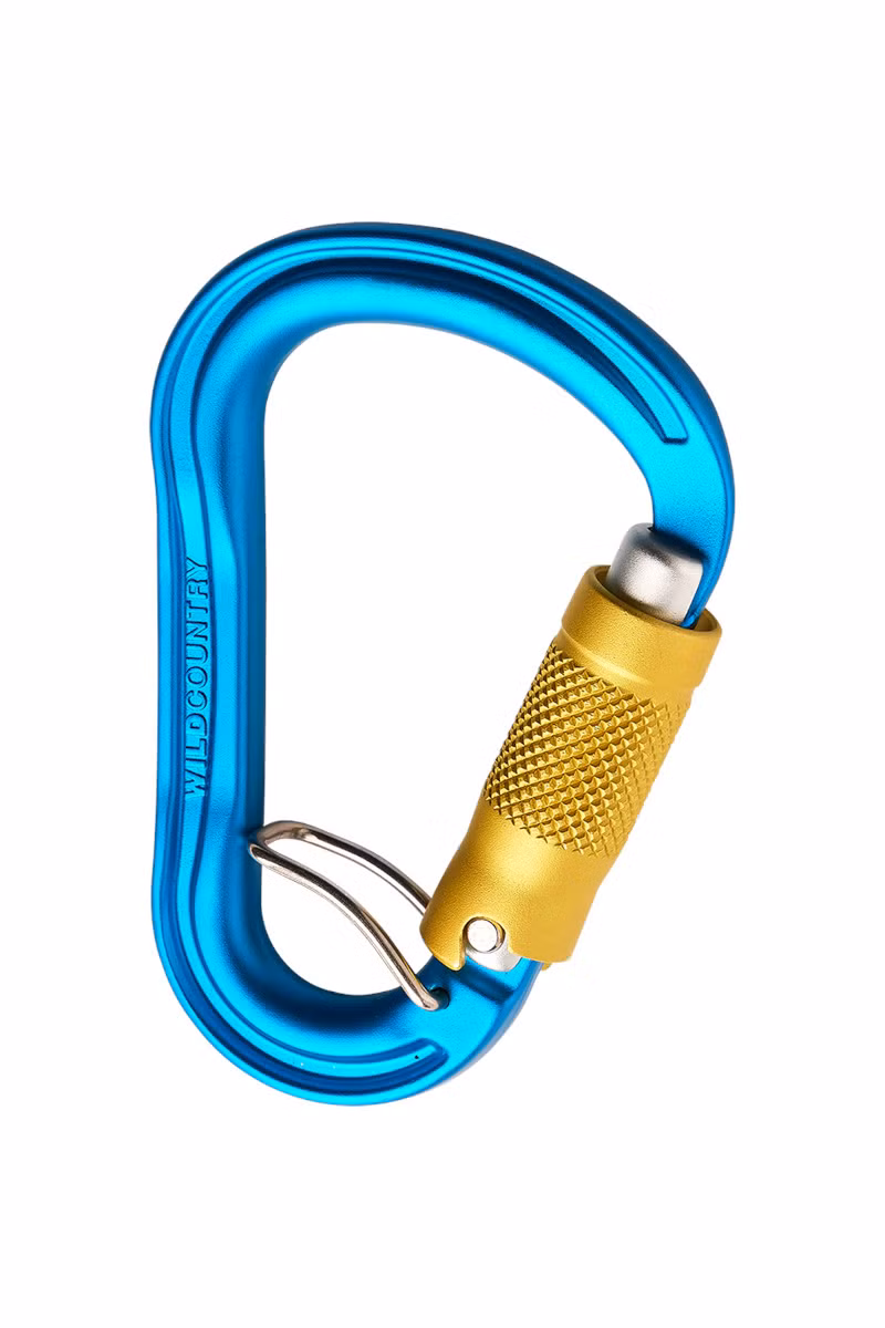 KARABINEK XENON TRILOCK BELAY-BLUE-YELLOW