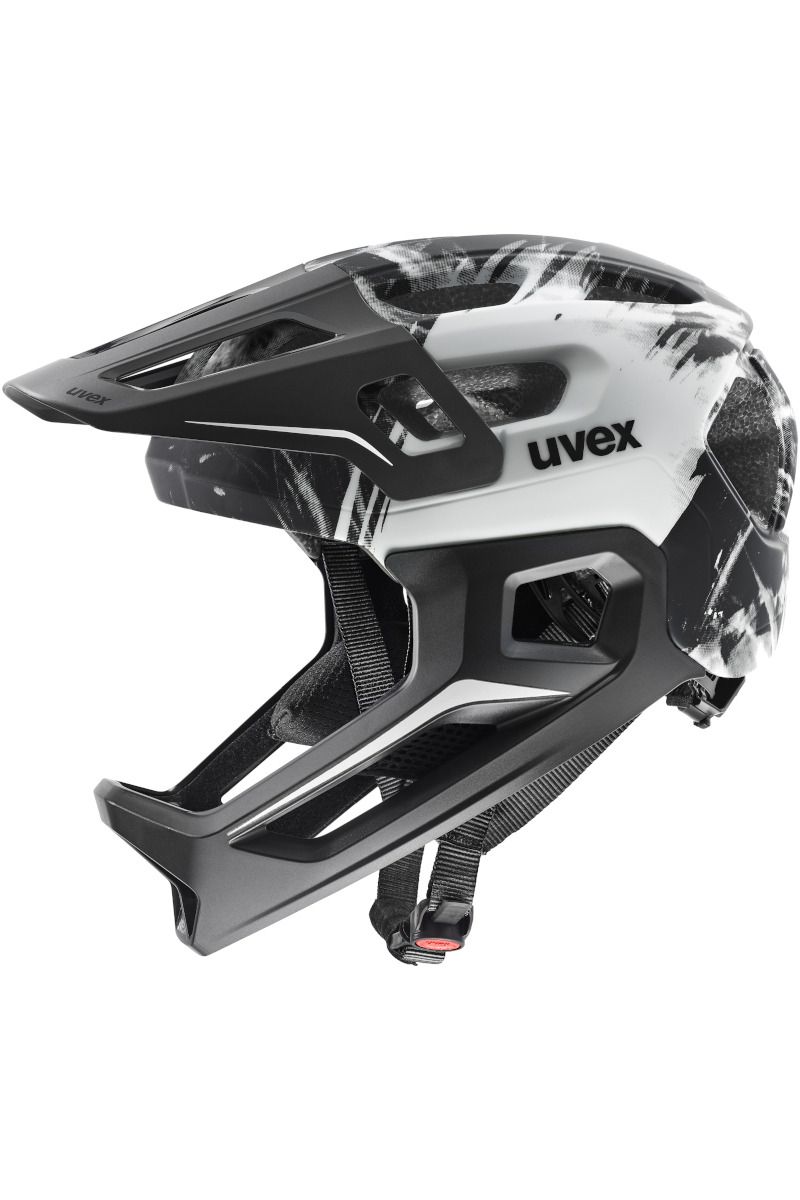 KASK REACT JUNIOR FULLFACE-BLACK-WHITE MATT