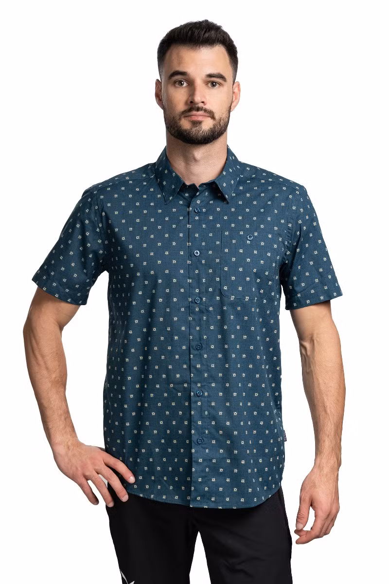KOSZULA GO TO SHIRT-SUN BEAMS-LAGOM BLUE