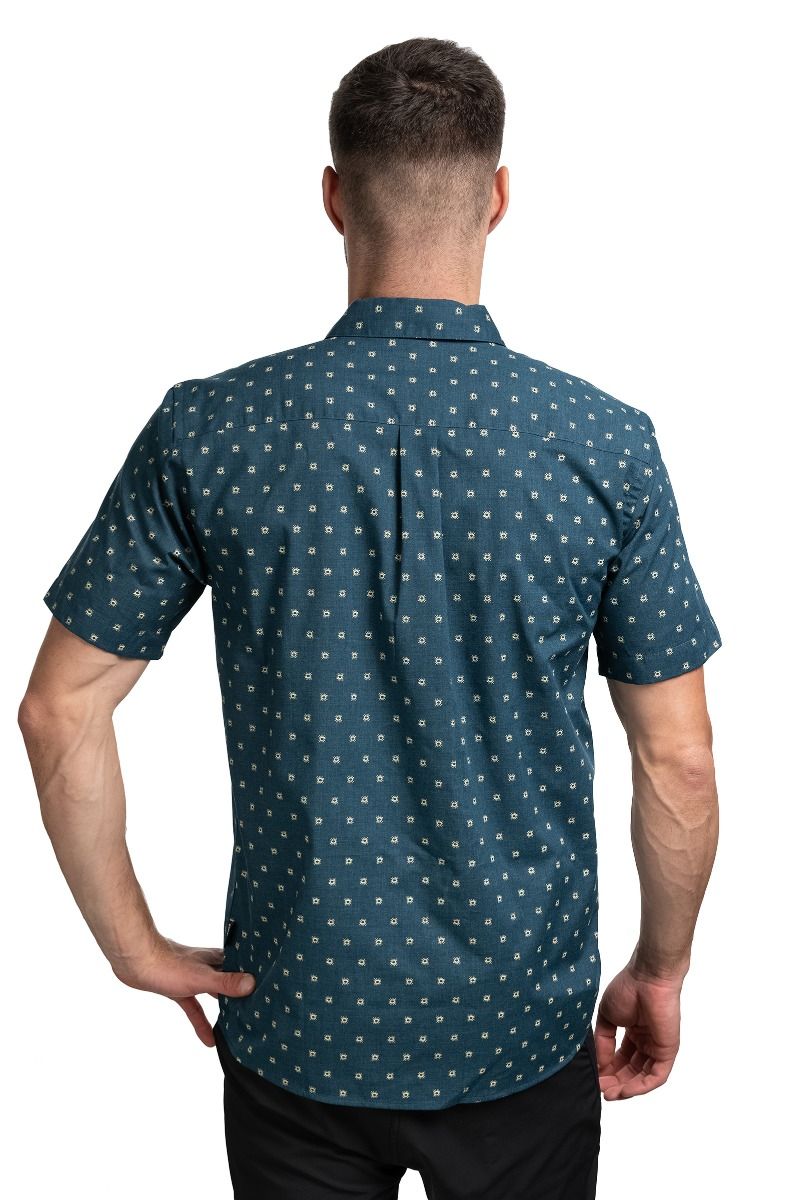 KOSZULA GO TO SHIRT-SUN BEAMS-LAGOM BLUE
