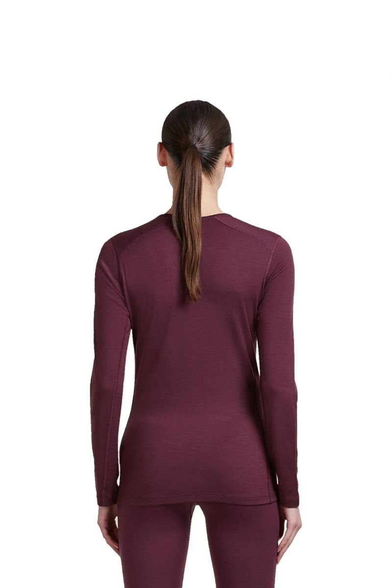 KOSZULKA 200 OASIS LS CREWE WOMEN-DK BERRY