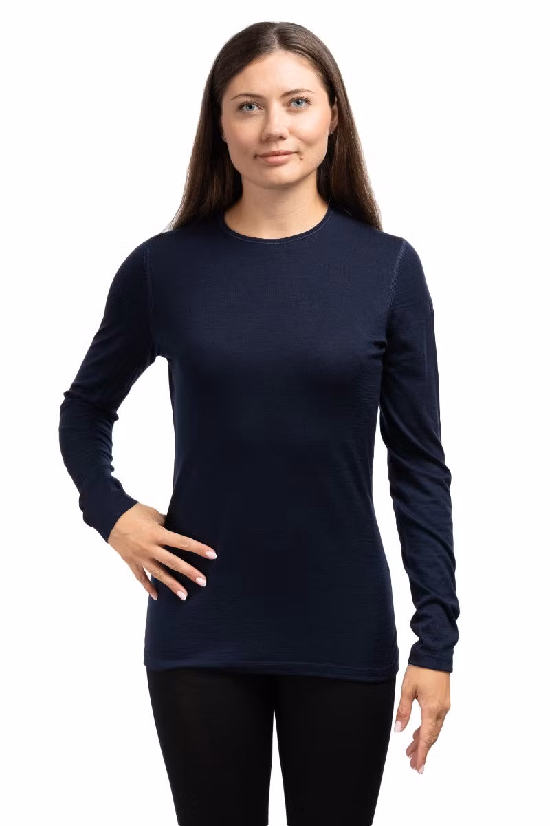 KOSZULKA 200 OASIS LS CREWE WOMEN-MIDNIGHT NAVY II