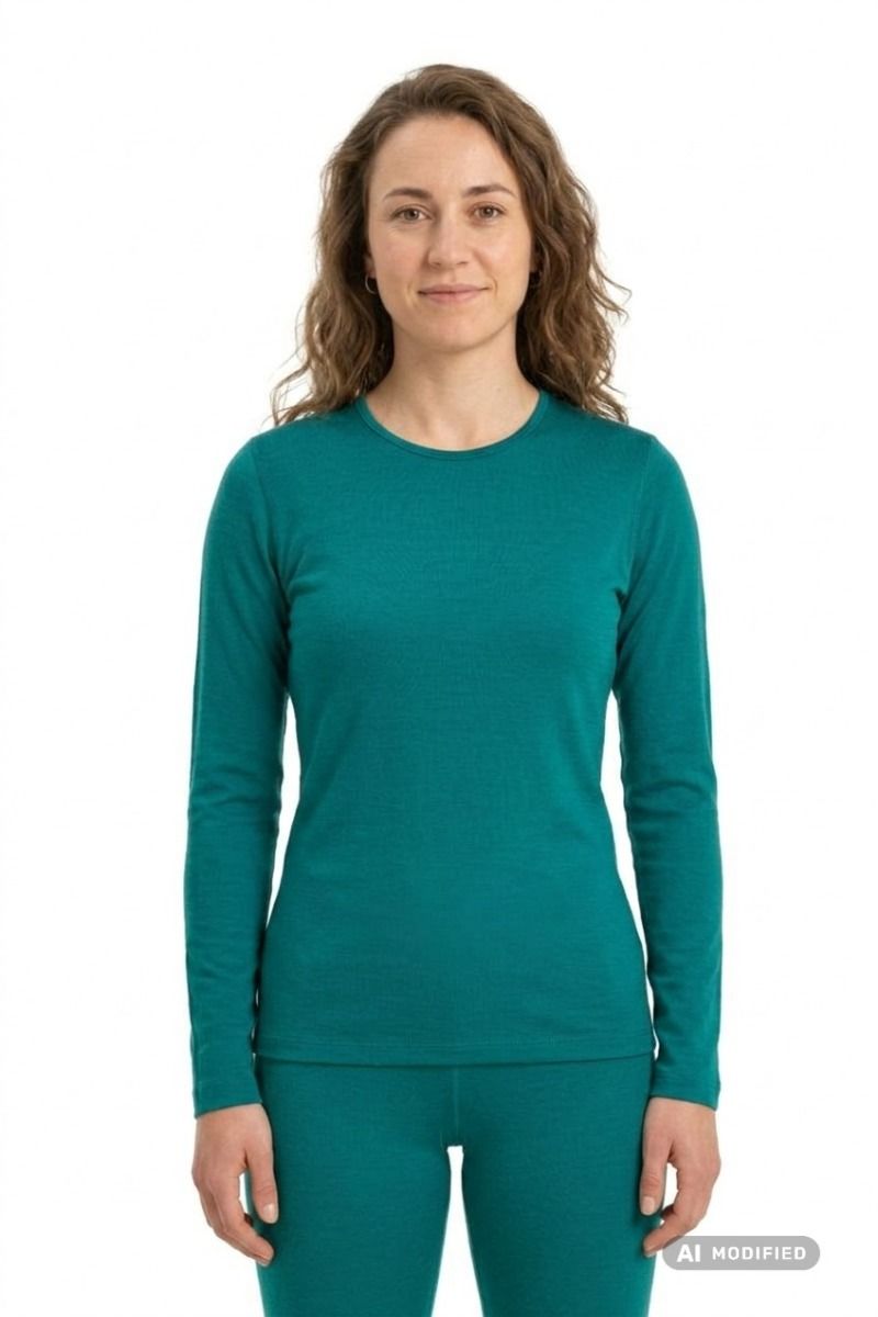 KOSZULKA 200 OASIS LS CREWE WOMEN-TIDAL TEAL