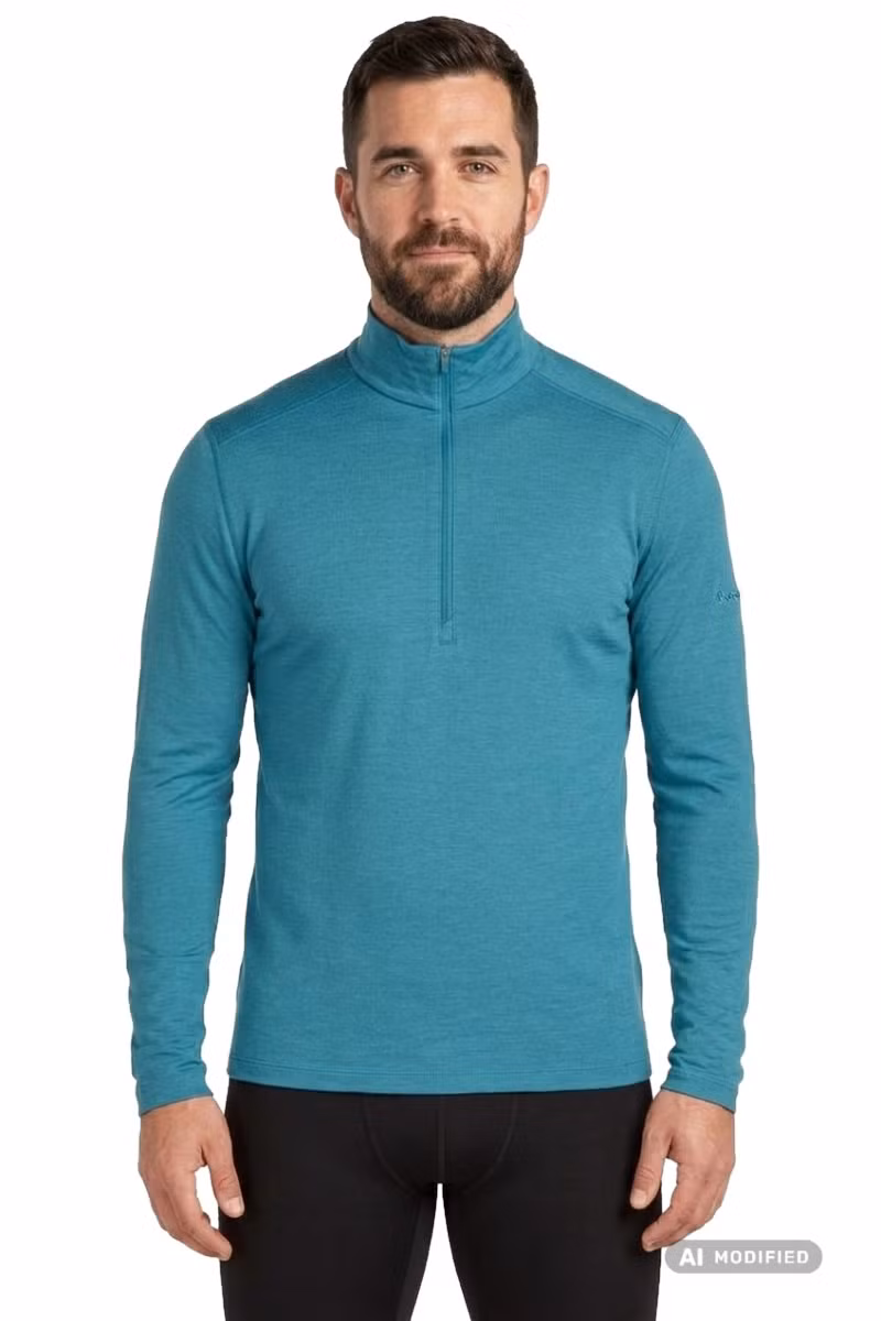 KOSZULKA 200 OASIS LS HALF ZIP-TOPAZ