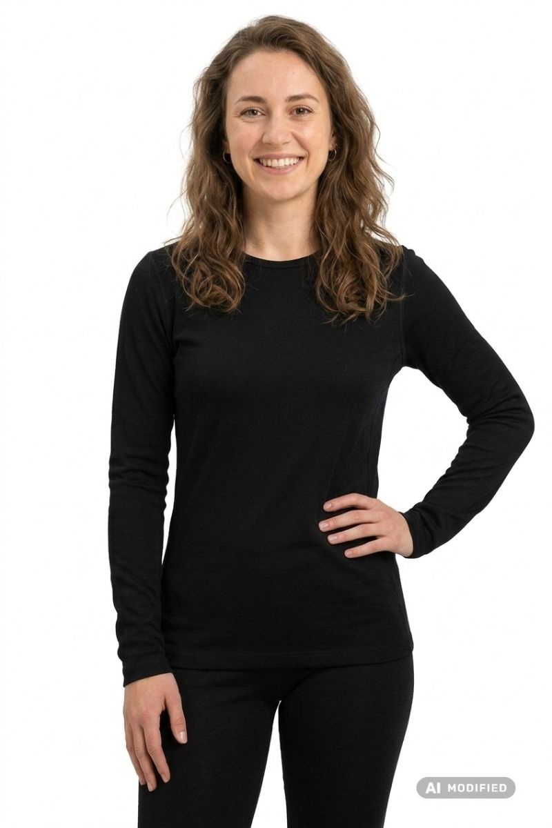 KOSZULKA 260 TECH LS CREWE WOMEN-BLACK