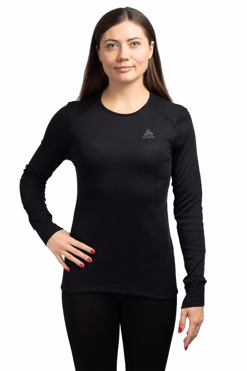 KOSZULKA ACTIVE WARM BI TOP CREW NECK LS WOMEN-BLACK