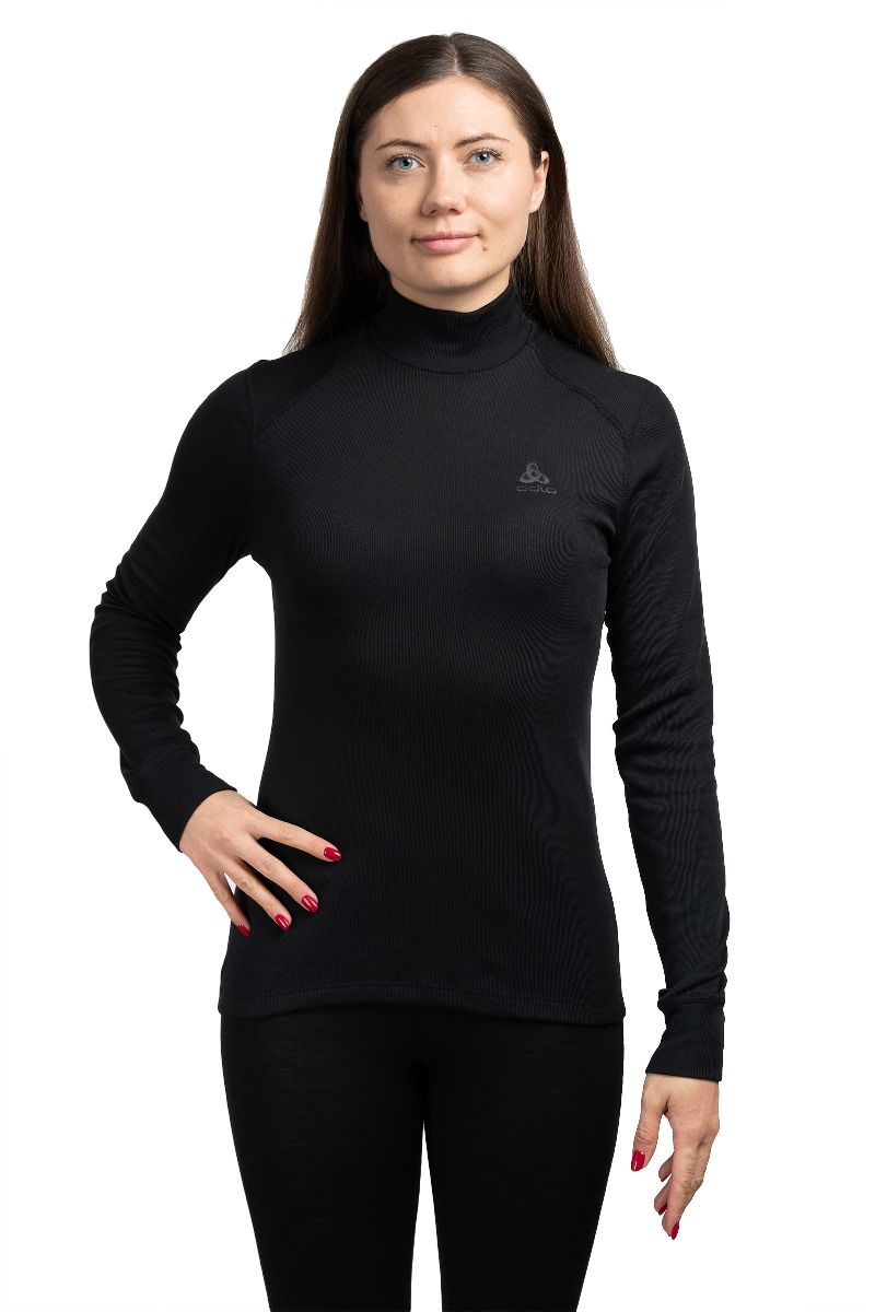 KOSZULKA ACTIVE WARM BI TOP TURTLE NECK LS WOMEN-BLACK