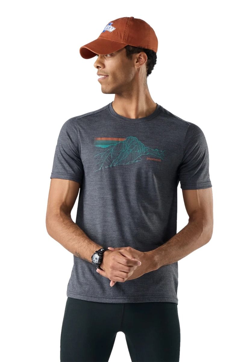 KOSZULKA ALPINE TRACE ACTIVE SS GRAPHIC TEE-CHARCOAL HEATHER