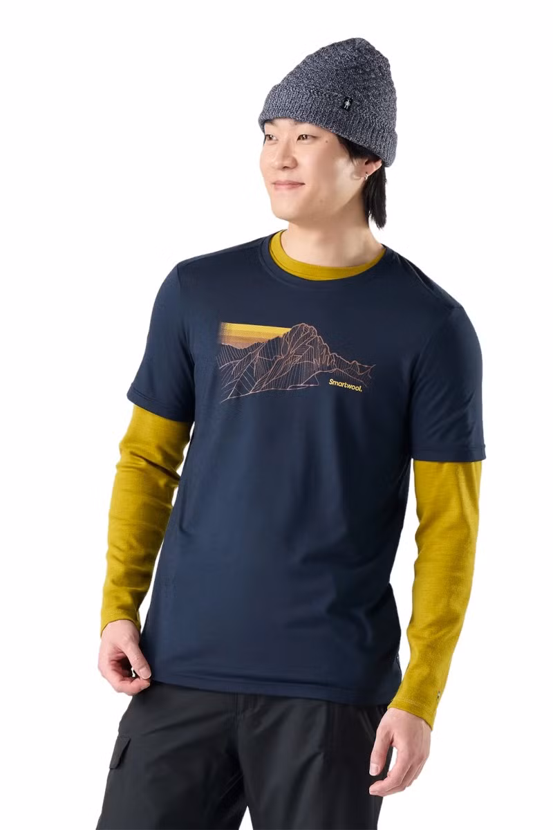 KOSZULKA ALPINE TRACE ACTIVE SS GRAPHIC TEE-DEEP NAVY