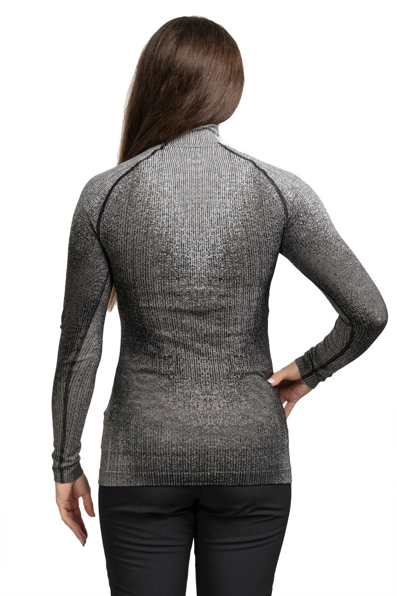 KOSZULKA BLACKCOMB ECO BL TOP TURTLE NECK LS HALF ZIP WOMEN-BLACK