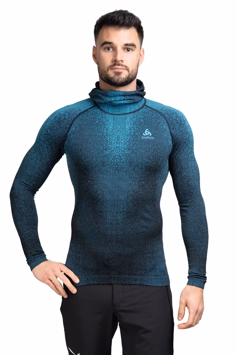 KOSZULKA BLACKCOMB ECO BL TOP FACEMASK LS-SAXONY BLUE