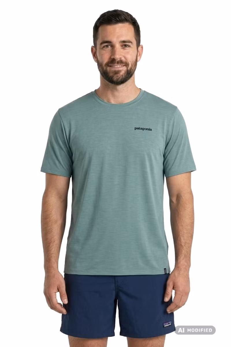 KOSZULKA CAPILENE COOL DAILY SHIRT BOARDSHORT LOGO-BLUE SAGE-LIGHT BLUE SAGE X-DYE