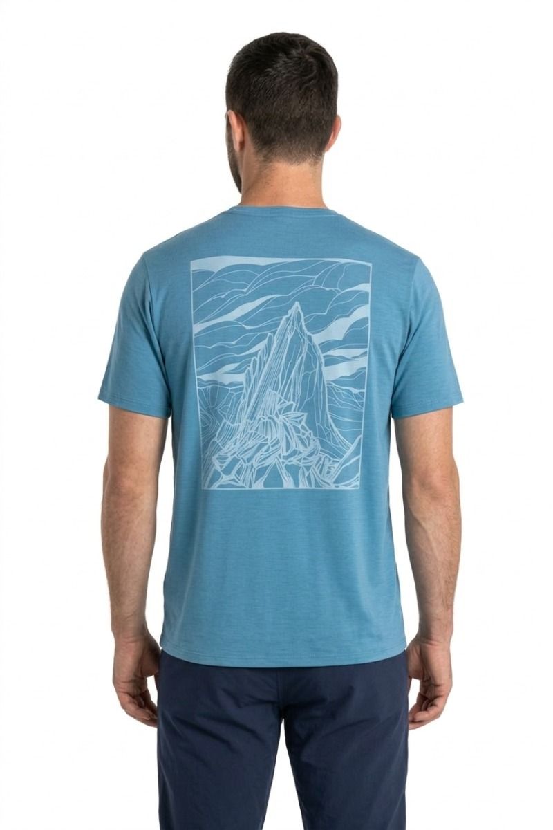 KOSZULKA CAPILENE COOL DAILY SHIRT CLOUD CRAG-SHORE BLUE-LIGHT SHORE BLUE X-DYE