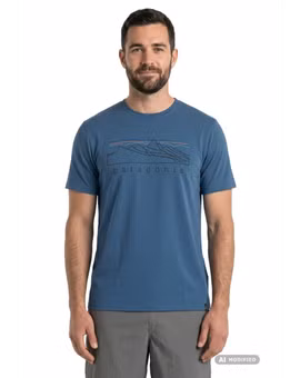KOSZULKA CAPILENE COOL TRAIL SHIRT STRATAPEAKS-AQUATIC BLUE