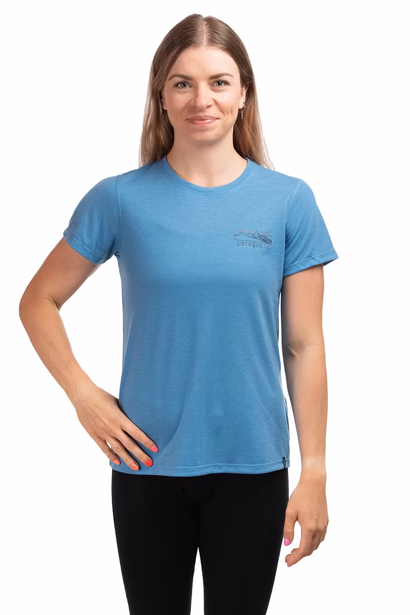 KOSZULKA CAPILENE COOL TRAIL SHIRT STRATAPEAKS WOMEN-SHORE BLUE