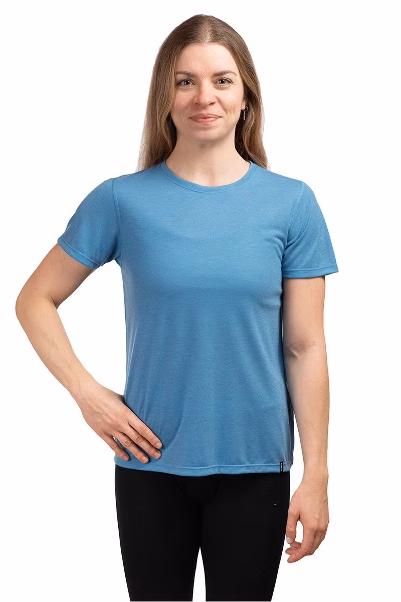 KOSZULKA CAPILENE COOL TRAIL SHIRT WOMEN-SHORE BLUE