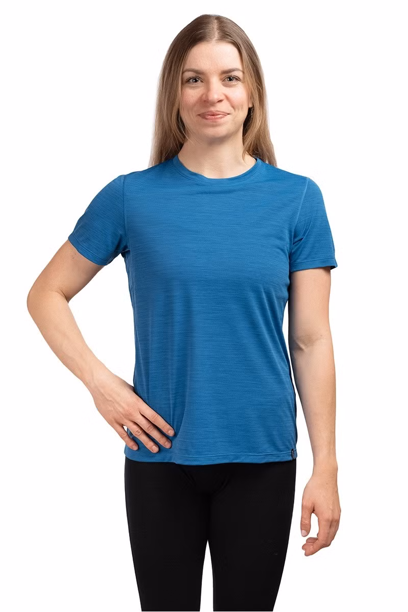KOSZULKA CAPILENE COOL ULTRA SHIRT WOMEN-AQUATIC BLUE-LIGHT AQUATIC BLUE X-DYE