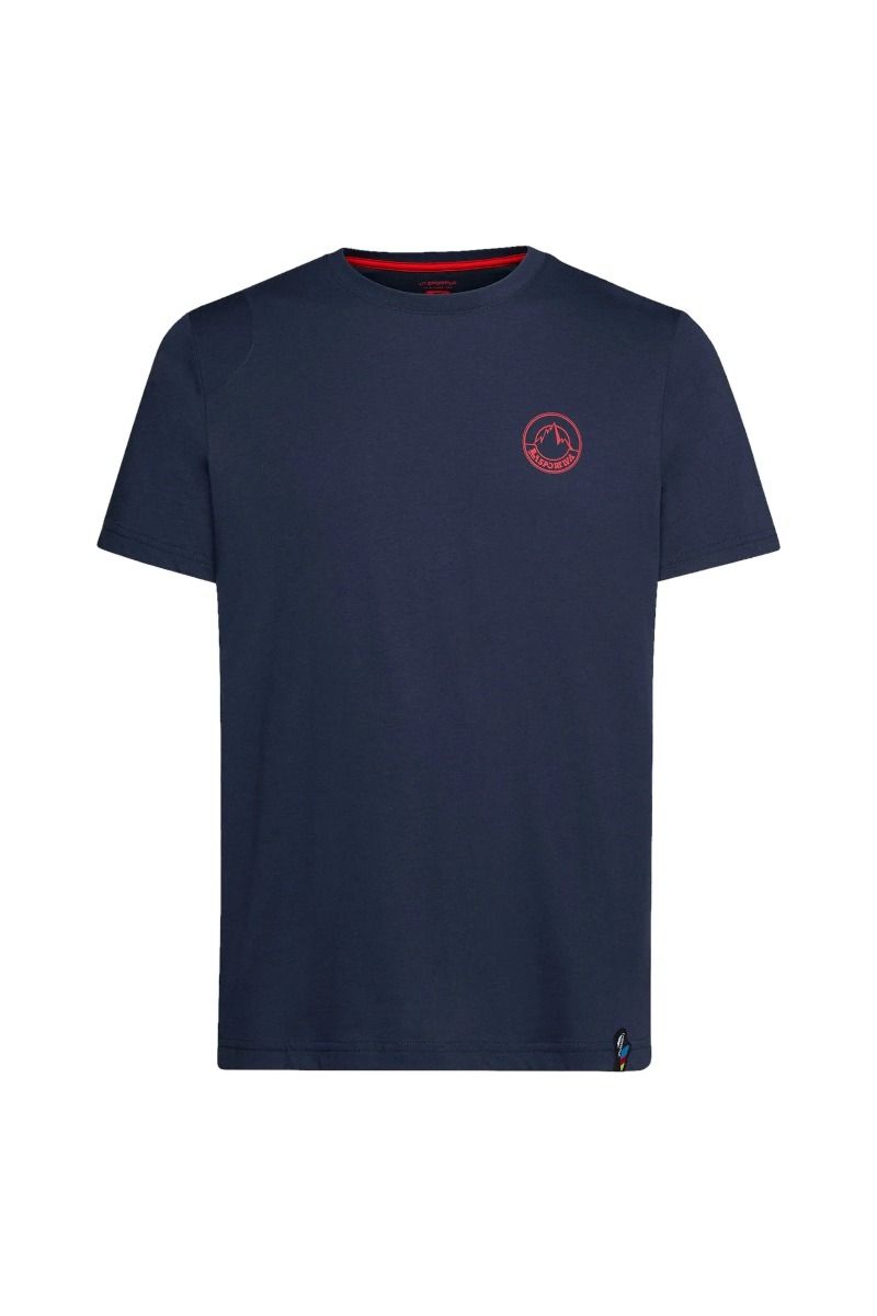 KOSZULKA CIRCLE LOGO-NIGHT SKY-MOUNTAIN RED