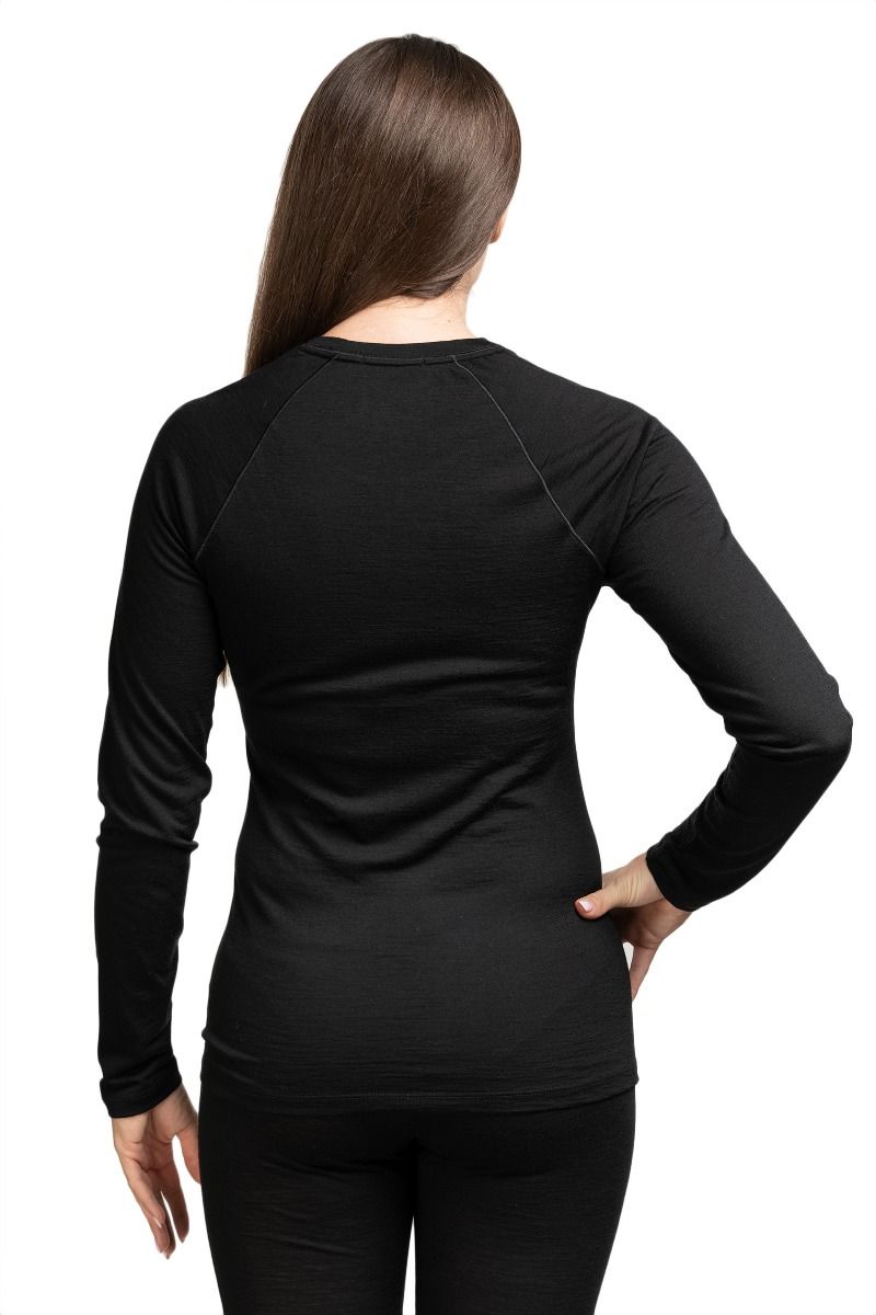 KOSZULKA CLASSIC ALL SEASON MERINO BASE LAYER LS WOMEN-BLACK