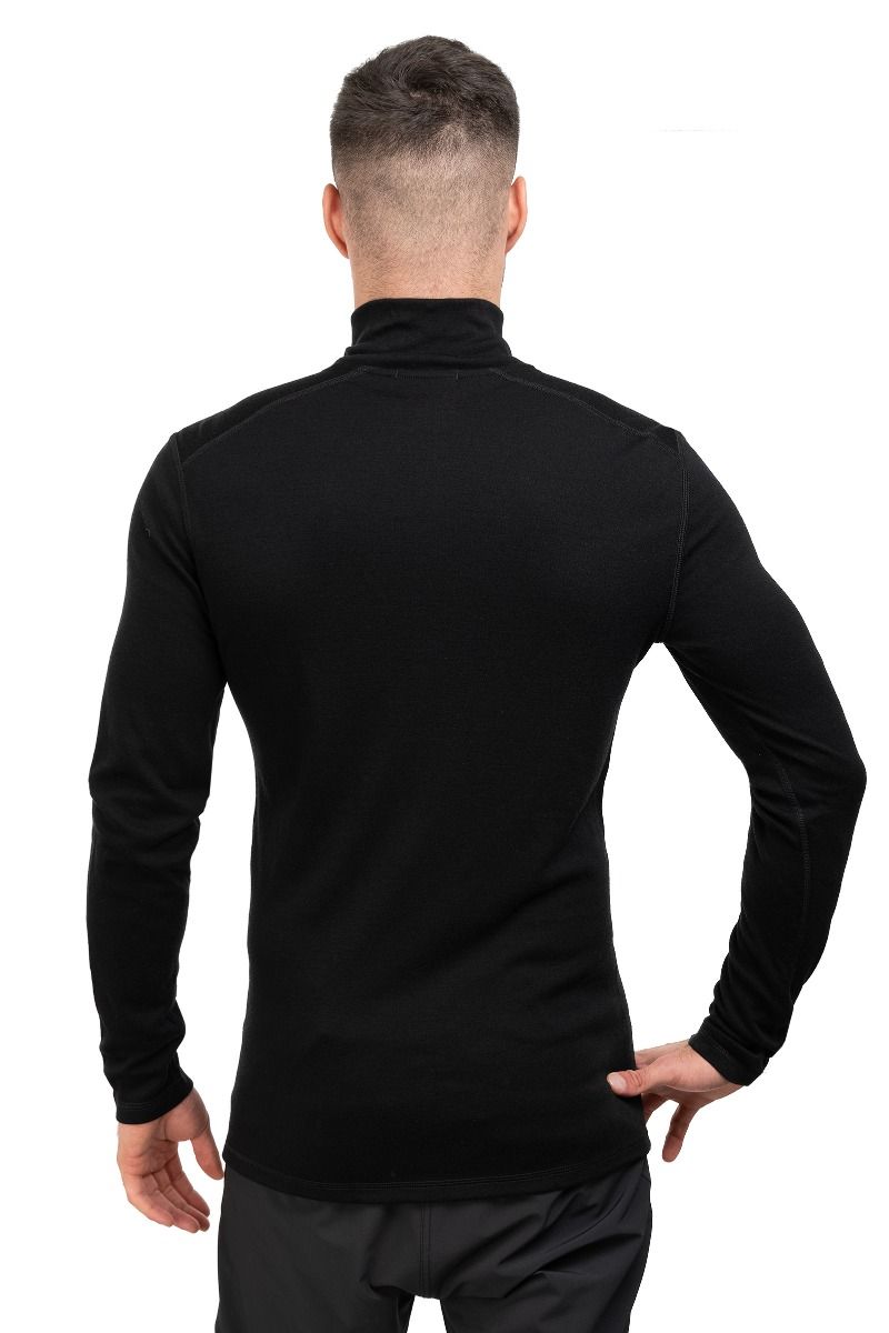 KOSZULKA CLASSIC THERMAL MERINO BASE LAYER 1/4 ZIP-BLACK