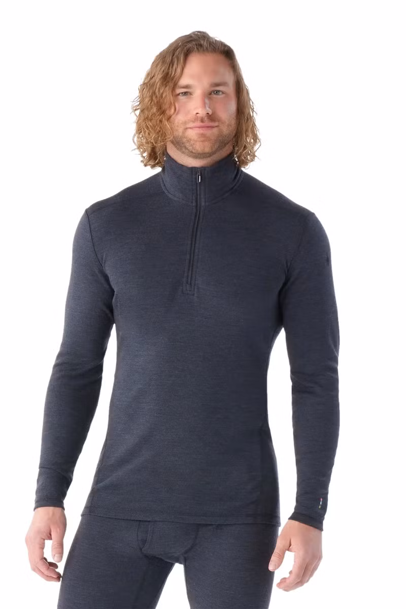 KOSZULKA CLASSIC THERMAL MERINO BASE LAYER 1/4 ZIP-CHARCOAL HEATHER