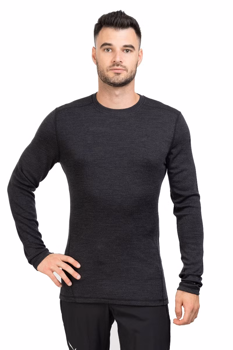KOSZULKA CLASSIC THERMAL MERINO BASE LAYER CREW-CHARCOAL HEATHER