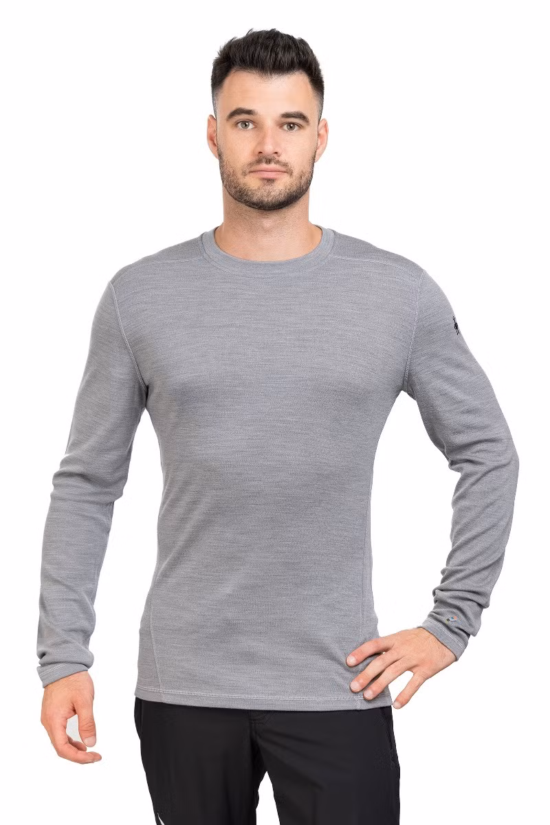 KOSZULKA CLASSIC THERMAL MERINO BASE LAYER CREW-LIGHT GRAY HEATHER