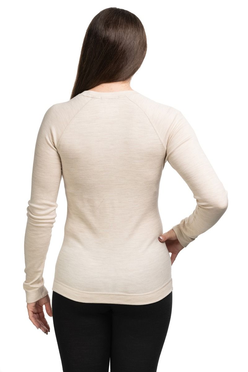 KOSZULKA CLASSIC THERMAL MERINO BASE LAYER CREW WOMEN-ALMOND HEATHER