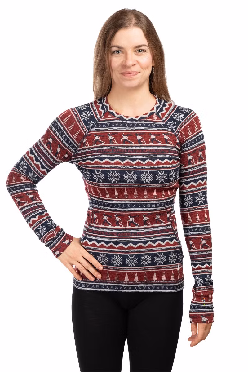 KOSZULKA CLASSIC THERMAL MERINO BASE LAYER CREW WOMEN-CURRANT ALPINE APRES