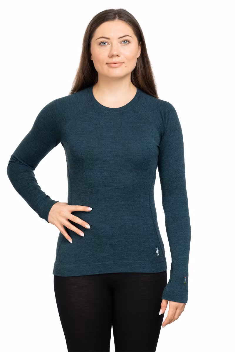 KOSZULKA CLASSIC THERMAL MERINO BASE LAYER CREW WOMEN-TWILIGHT BLUE HEATHER