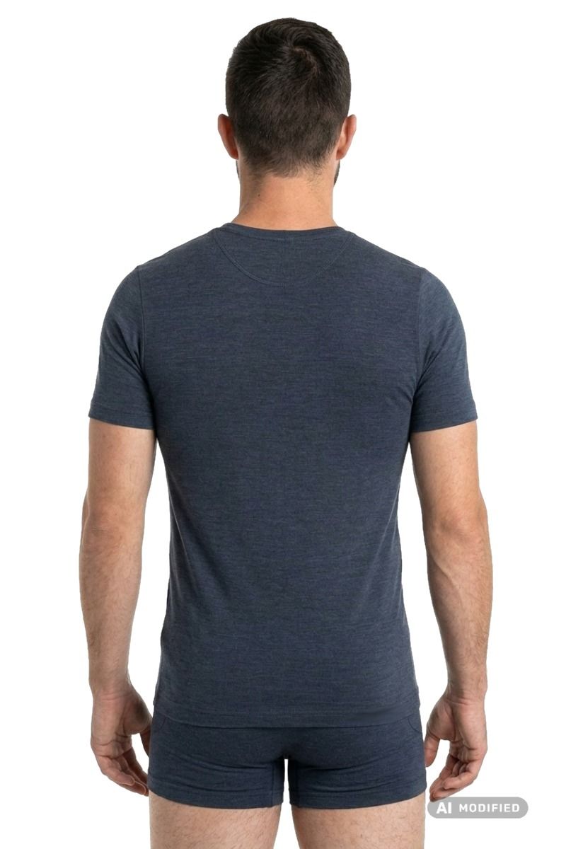 KOSZULKA COMFORT WOOL SS1103M-DARK JEANS