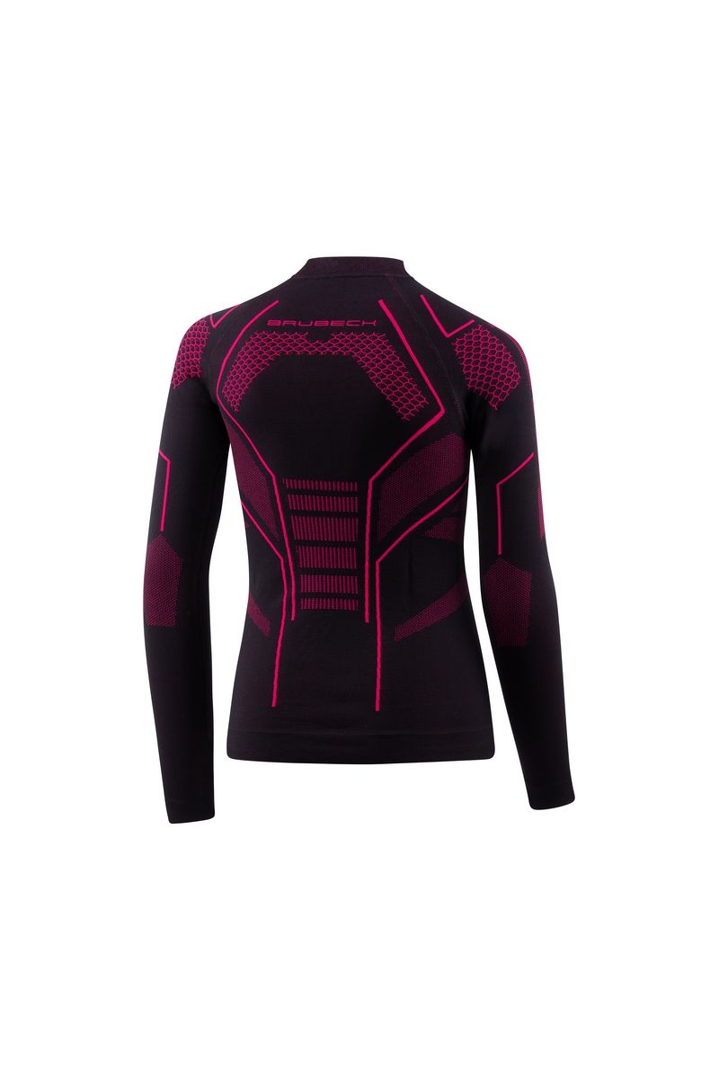 KOSZULKA DZIECIĘCA THERMO JUNIOR LS16120-BLACK-FUCHSIA