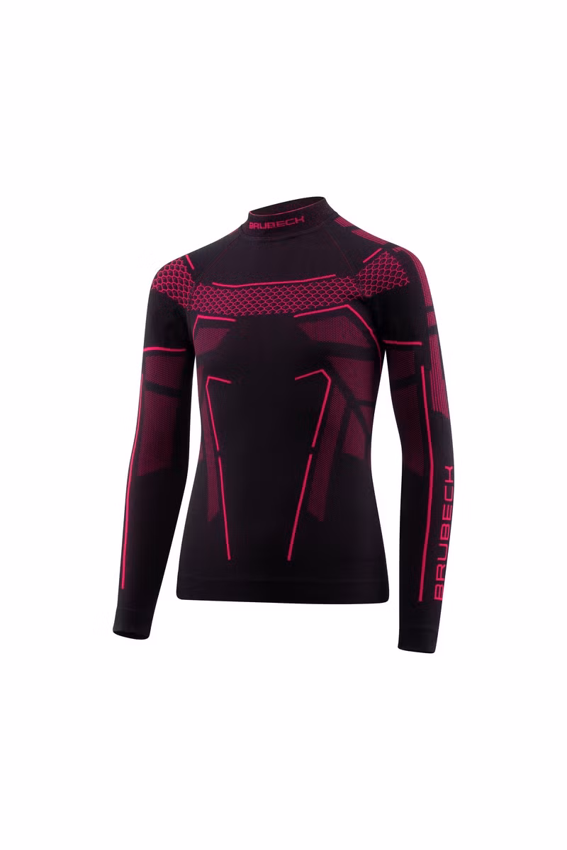 KOSZULKA DZIECIĘCA THERMO JUNIOR LS16120-BLACK-FUCHSIA