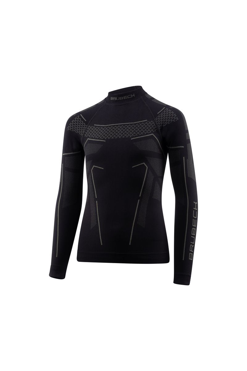 KOSZULKA DZIECIĘCA THERMO JUNIOR LS16120-BLACK-GRAPHITE