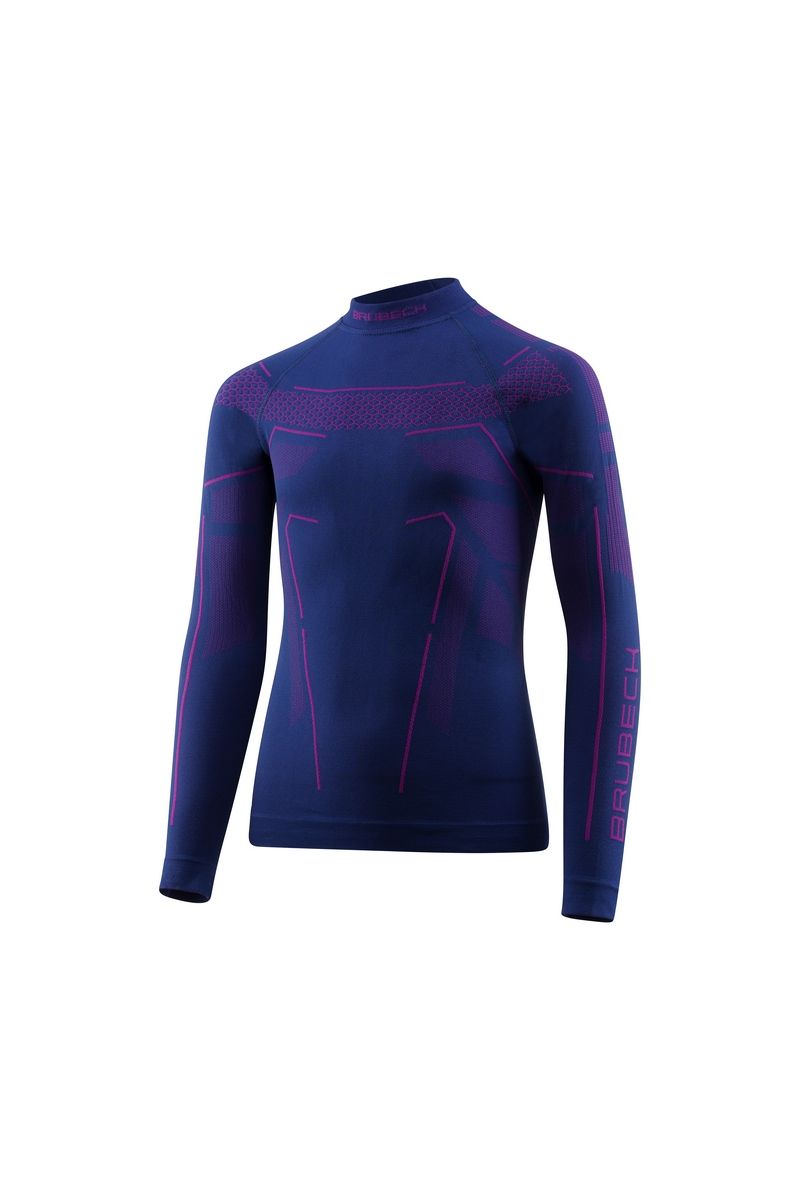 KOSZULKA DZIECIĘCA THERMO JUNIOR LS16120-JEANS-VIOLET