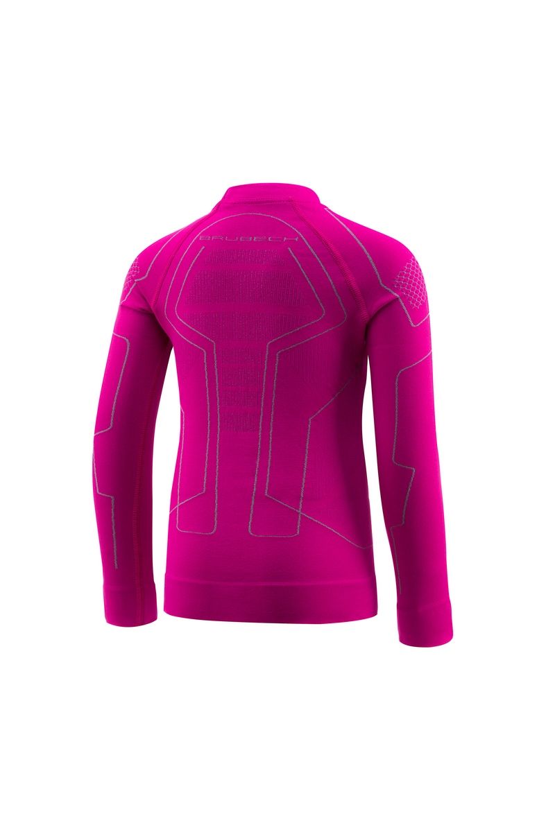 KOSZULKA DZIECIĘCA THERMO KIDS LS16110-FUCHSIA-GRAY
