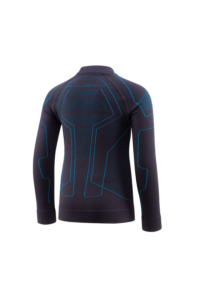 KOSZULKA DZIECIĘCA THERMO KIDS LS16110-GRAPHITE-BLUE